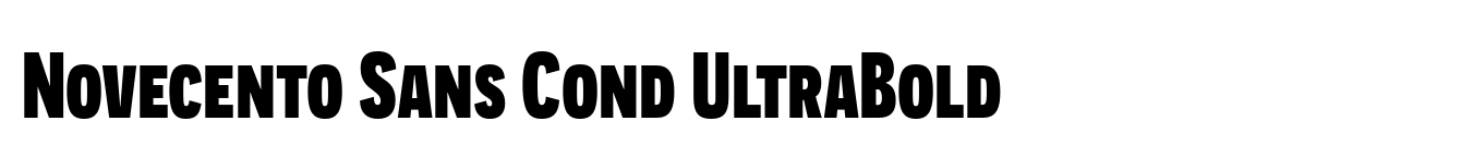 Novecento Sans Cond UltraBold